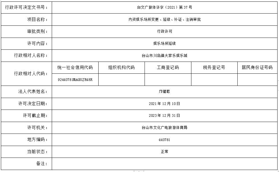 15-06内资娱乐场所变更、延续、补证、注销审批（台山市川岛镇大家乐娱乐城）-延续.jpg