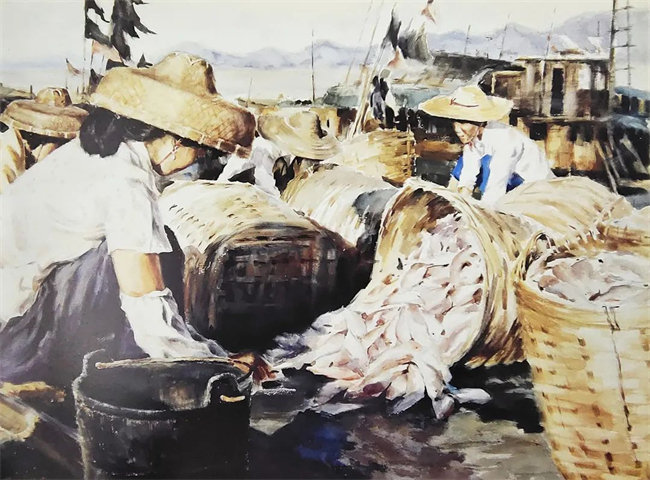 《广海渔港》 79x109cm  2000年.jpg