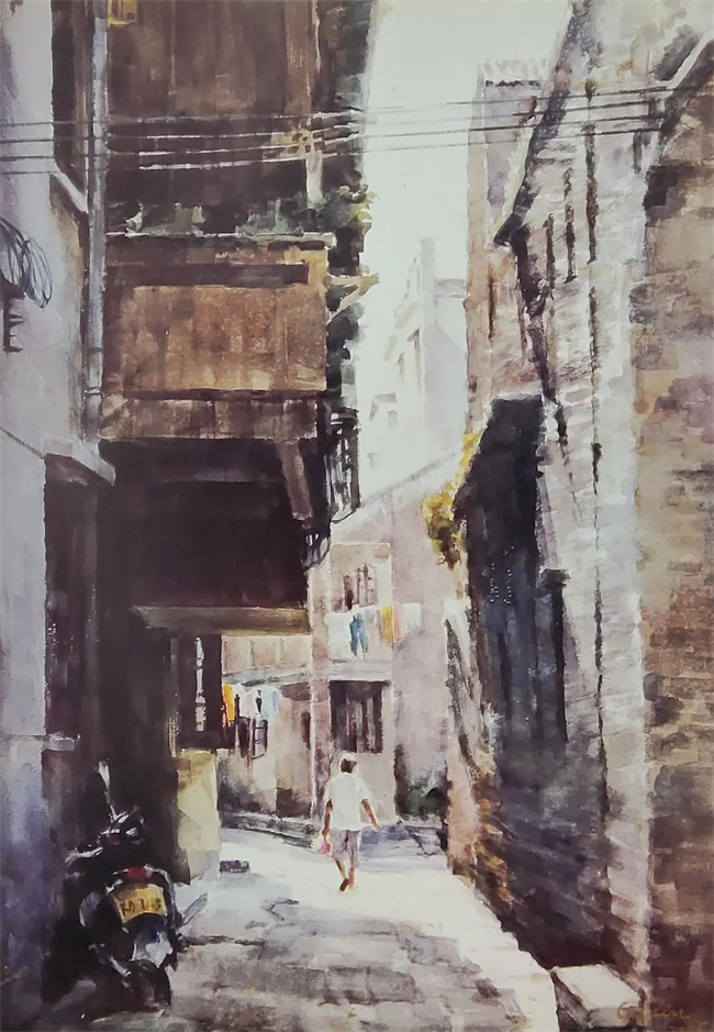 《小巷》 79x54cm  2005年.jpg