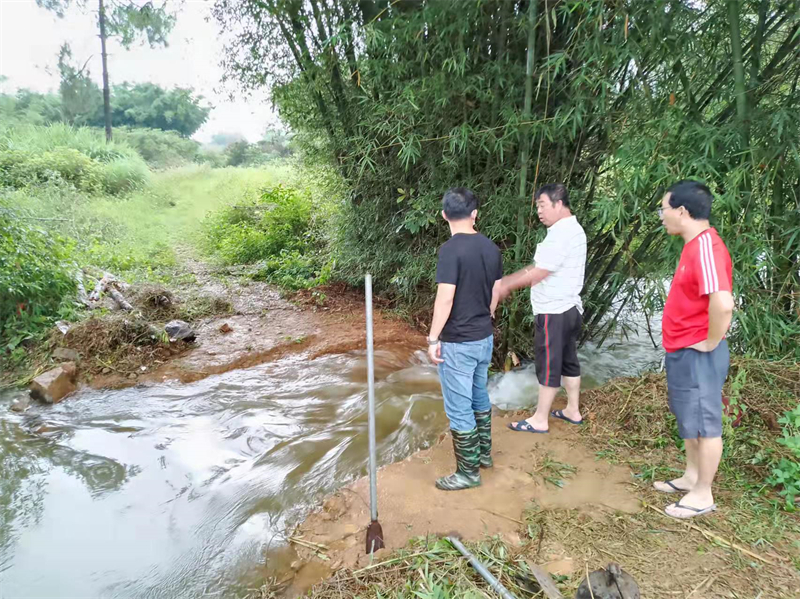 0512西华书记，黄主任指导罗岗水库下游清障排阻工作01.jpg