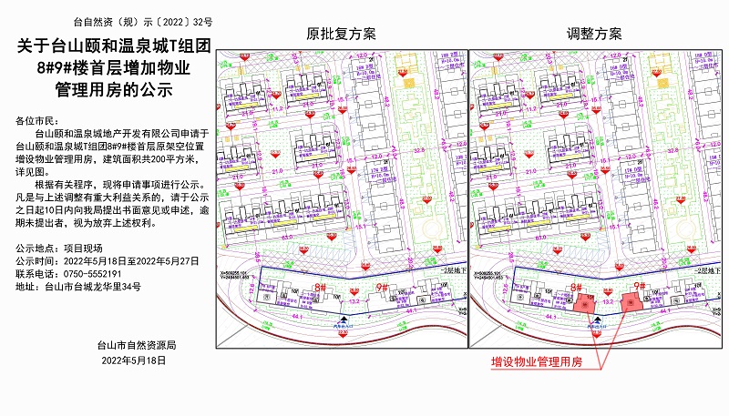 台自然资（规）示﹝2022﹞32号-关于台山颐和温泉城T组团8#9#楼首层增加物业管理用房的公示.jpg