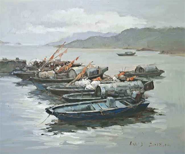 罗文杰  《五月的海湾》  油画  2018年.jpg